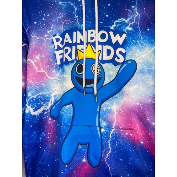 Boys Youth Sz 8 Rainbow Friends Roblox Galaxy Graphic Hoodie Character Pullover - Picture 4 of 8